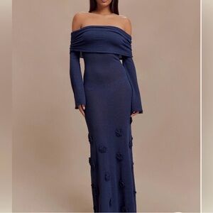 Meshki Strapless Midnight Blue Dress